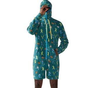 Chubbies The Armchair Quarterback Fleece Football Onesie